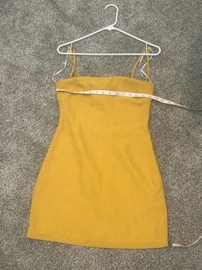 Lulu’s Marigold/Mustard Yellow Thin Spaghetti Strap Dress